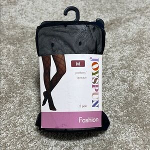 Joyspun Black Patterned Tights